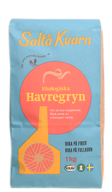 Havregryn Grov 1kg Saltå Kvarn, Økologisk